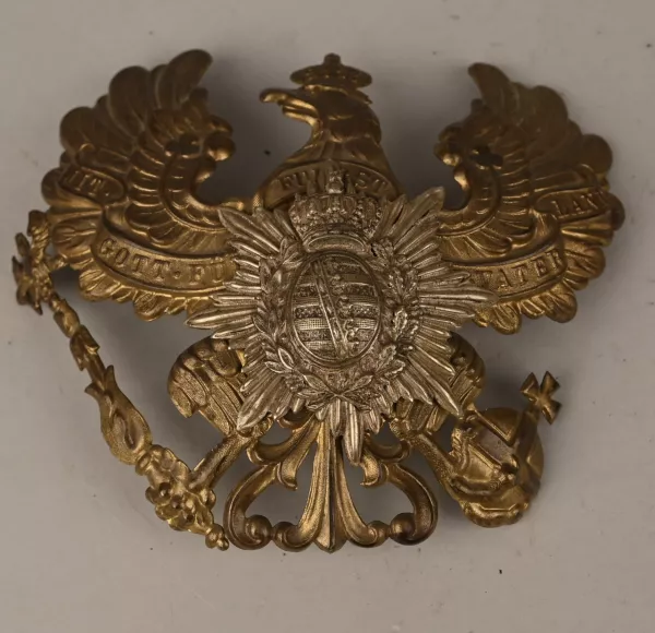 Saxe-Weimar Enlisted Pickelhaube Frontplate Visuel 1 principal